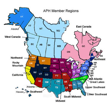 APH North America Regional Map